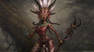 Bakgrunnsbilder Diablo Diablo III Dataspill Fantasy Unge_kvinner