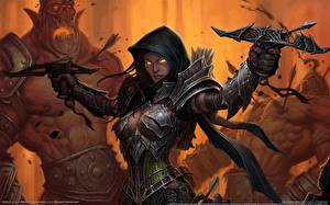 Hintergrundbilder Diablo Diablo III Fantasy Mädchens