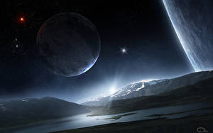 Hintergrundbilder Oberfläche des Planeten Kosmos