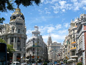 Bureaubladachtergronden Spanje Madrid een stad