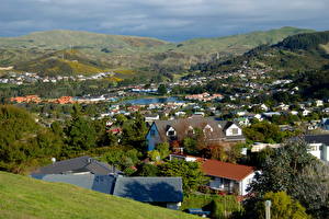Bakgrunnsbilder New Zealand Whitby en by