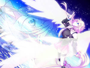 Bureaubladachtergronden Vocaloid Vleugels Anime Jonge_vrouwen