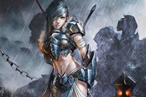 Pictures Warrior Armor Fantasy Girls