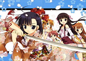 Hintergrundbilder Magical Teacher Negima! Anime Mädchens
