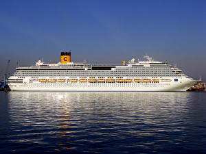 Bureaubladachtergronden Schepen Cruiseschip Costa Concordia