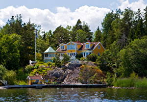Hintergrundbilder Haus Schweden Svinninge Städte