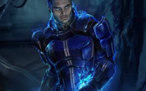 Bakgrundsbilder på skrivbordet Mass Effect Mass Effect 3 Kaidan Alenko Datorspel