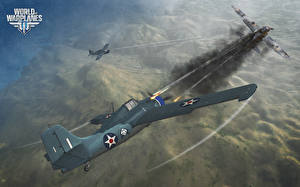 Bakgrundsbilder på skrivbordet World of Warplanes Datorspel Luftfart