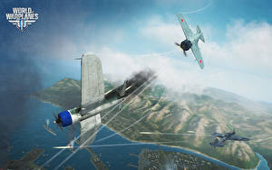 Bakgrundsbilder på skrivbordet World of Warplanes dataspel Luftfart