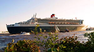 Bakgrunnsbilder Et skip Cruiseskip queen mary 2