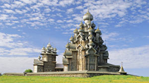 Bureaubladachtergronden Tempel Rusland  een stad
