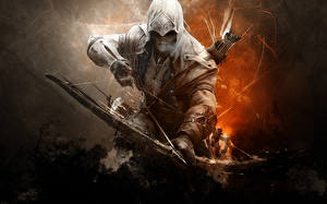 Bakgrundsbilder på skrivbordet Assassin's Creed Assassin's Creed 3 Bågskyttar