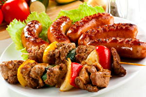Picture Meat products Shashlik Food