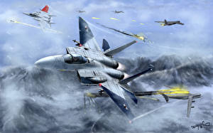 Bakgrundsbilder på skrivbordet Ace Combat Datorspel Luftfart