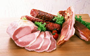 Bakgrundsbilder på skrivbordet Köttprodukter Skinka Mat