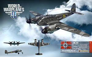 デスクトップの壁紙、、World of Warplanes、Me. 410、ゲーム、航空