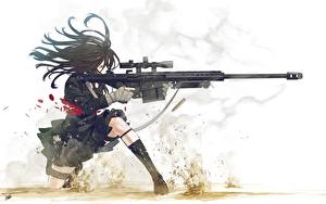 Desktop hintergrundbilder Gunslinger Girl Anime Mädchens