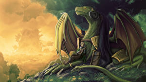 Fonds d'écran Guerriers Dragons Fantasy