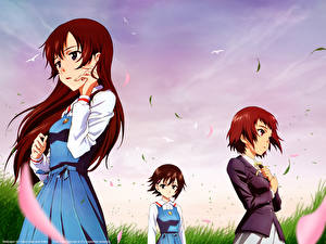 Papel de Parede Desktop True Tears Anime Meninas
