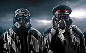 Wallpapers Heroes comics Romantically Apocalyptic Gas mask Fantasy