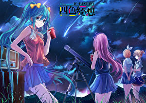 Bakgrundsbilder på skrivbordet Vocaloid Anime Unga_kvinnor