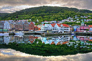 Фотография Норвегия Берген город