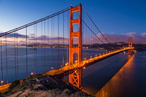 Tapety na pulpit Most USA San Francisco Kalifornia Golden gate bridge Miasta