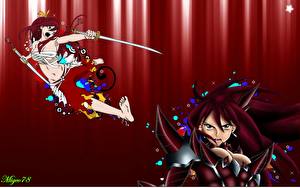 Bakgrunnsbilder Fairy Tail Anime Unge_kvinner