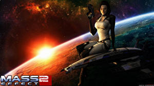 Bakgrundsbilder på skrivbordet Mass Effect Mass Effect 2 dataspel Unga_kvinnor