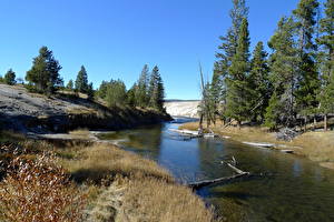 Tapety na pulpit Parki USA Yellowstone Natura