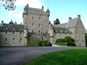 Bakgrundsbilder på skrivbordet Borg Skottland Cawdor Castle  Städer