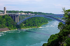 Bilder Flusse Kanada USA Brücke  Natur