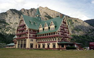 Fondos de escritorio Edificio Canadá Waterton Lakes National Park Prince of Wales Hotel Ciudades
