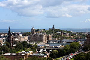 Bakgrundsbilder på skrivbordet Storbritannien Skottland Edinburgh Städer