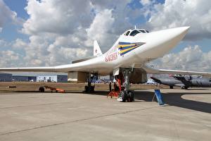 デスクトップの壁紙、、飛行機、Tu-160 (航空機)、
