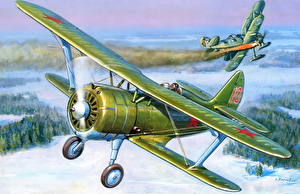 Pictures Airplane Painting Art Vintage  Aviation