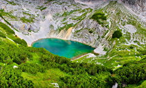 Papel de Parede Desktop Lago Eslovénia Bovec Naturaleza