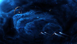 Bakgrundsbilder på skrivbordet Nebulosor i rymden Fantasy Rymden