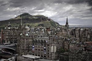 Bureaubladachtergronden Schotland Edinburgh een stad