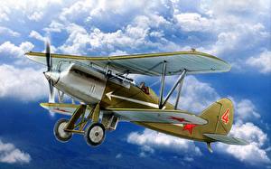 Bureaubladachtergronden Vliegtuig Getekende Vintage Luchtvaart