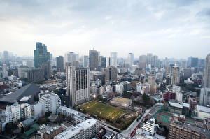 Bakgrundsbilder på skrivbordet Japan Tokyo prefektur Städer