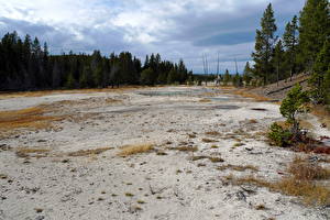 Papel de Parede Desktop Parque EUA Yellowstone Naturaleza