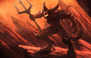 Images Demon Trident Horns Fantasy