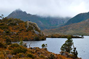 Papel de Parede Desktop Lago Austrália Tasmania  Naturaleza