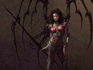 Bakgrunnsbilder StarCraft Dataspill Fantasy Unge_kvinner