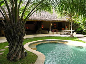 Bureaubladachtergronden Huizen Zwembad Villa Marakarita, Bali Steden