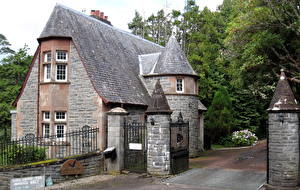 Bureaubladachtergronden Burcht Schotland Glenborrodale Castle  een stad