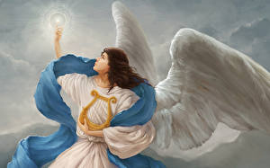 Hintergrundbilder Engel Flügel Fantasy Mädchens