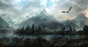 Hintergrundbilder Drachen Fantastische Welt Fantasy