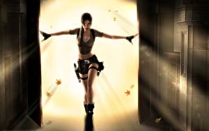 Bakgrundsbilder på skrivbordet Tomb Raider Lara Croft dataspel Unga_kvinnor